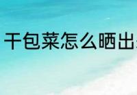 干包菜怎么晒出来 干包菜如何晒出来