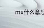 mx什么意思 mx怎么解释