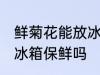 鲜菊花能放冰箱保鲜吗 鲜菊花可以放冰箱保鲜吗