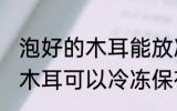 泡好的木耳能放冰箱保鲜吗 泡发后的木耳可以冷冻保存吗