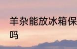 羊杂能放冰箱保鲜吗 羊杂可以放冰箱吗